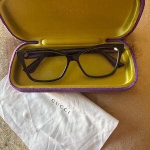Gucci Black prescription grasses frame with Case